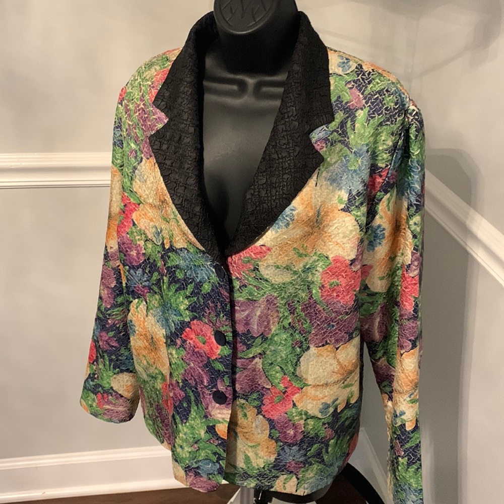 Vintage Tally-Ho Crinkle Reversible Blazer Size L